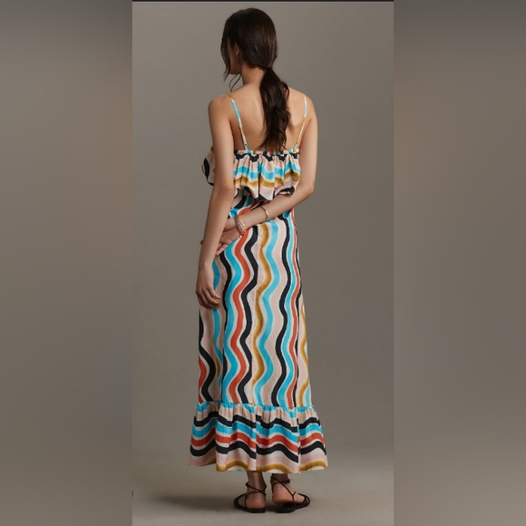 Farm Rio Multicolor Wave Pattern Maxi Dress - Picture 2 of 6